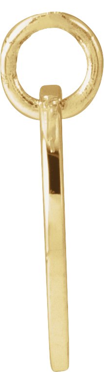 14K Gold Initial S Script Necklace or Pendant - Yellow Gold - view 4