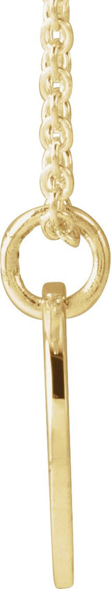 14K Gold Initial S Script Necklace or Pendant - Yellow Gold - view 4