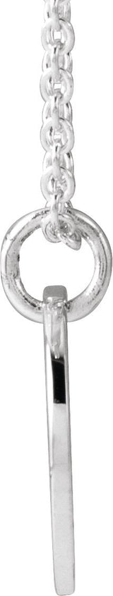 14K Gold Initial S Script Necklace or Pendant - White Gold - view 4