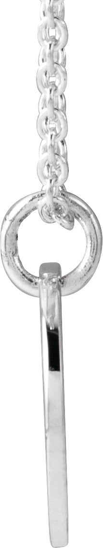 14K Gold Initial S Script Necklace or Pendant - White Gold - view 4