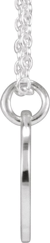 14K Gold Initial Y Script Necklace or Pendant - White Gold - view 4