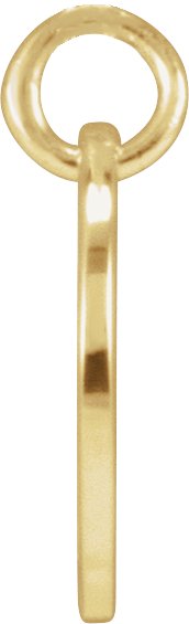 14K Gold Initial Y Script Necklace or Pendant - Yellow Gold - view 4