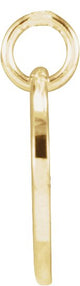 14K Gold Initial W Script Necklace or Pendant - Yellow Gold - view 4