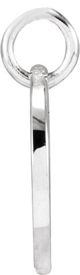 Platinum Script Initial Necklace or Pendant - view 6