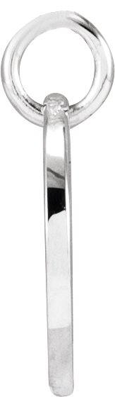 Platinum Script Initial Necklace or Pendant - view 6