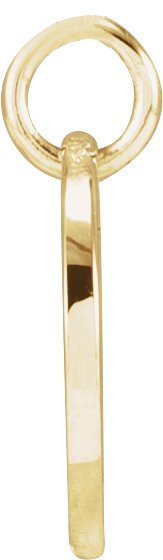 14K Gold Script Initial Necklace or Pendant - Yellow Gold - view 4