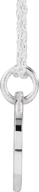 Platinum Initial F Script Necklace or Pendant - view 4