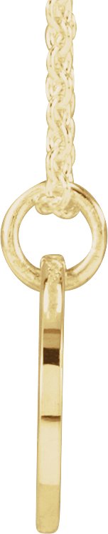 14K Gold Initial F Script Necklace or Pendant - Yellow Gold - view 4