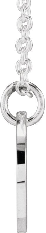 Platinum Initial D Script Necklace or Pendant - view 6