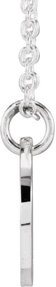 Platinum Initial D Script Necklace or Pendant - view 6