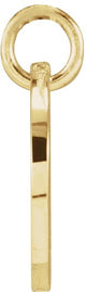 14K Gold Initial D Script Necklace or Pendant - Yellow Gold - view 4