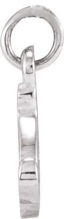 14K Gold Initial S Petite Necklace or Pendant - White Gold - view 4