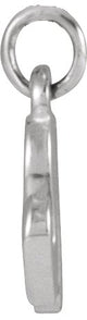 14K Gold Petite Initial Necklace or Pendant - White Gold - view 4