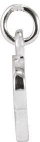 14K Gold Initial O Petite Necklace or Pendant - White Gold - view 4