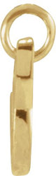 14K Gold Initial V Petite Necklace or Pendant - Yellow Gold - view 4