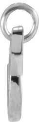14K Gold Initial V Petite Necklace or Pendant - White Gold - view 4