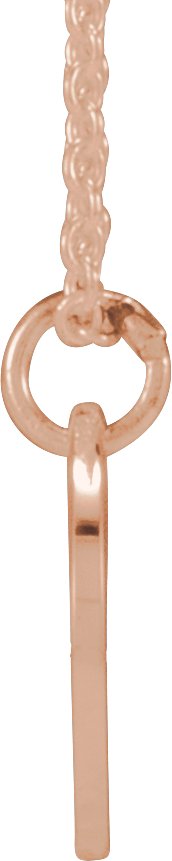 14K Gold Initial Z Script Necklace or Pendant - Rose Gold - view 4