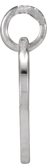 Platinum Initial Z Script Necklace or Pendant - view 6