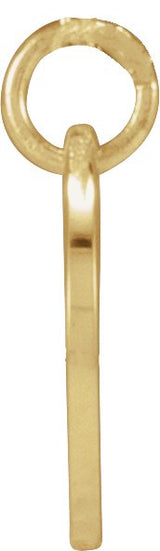14K Gold Initial Z Script Necklace or Pendant - Yellow Gold - view 4