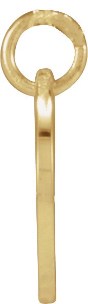 14K Gold Initial Z Script Necklace or Pendant - Yellow Gold - view 4