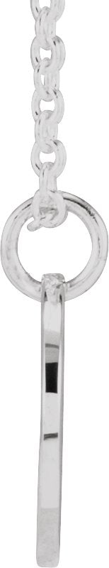 Platinum Initial T Script Necklace or Pendant - view 4