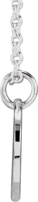Platinum Initial Q Script Necklace or Pendant - view 4