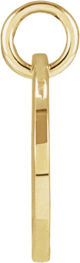 14K Gold Initial L Script Necklace or Pendant - Yellow Gold - view 4
