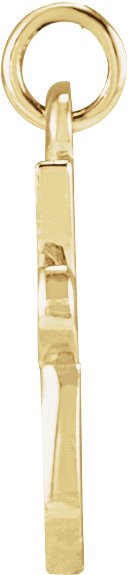 14K Gold Initial Q Petite Necklace or Pendant - Yellow Gold - view 4