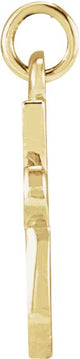 14K Gold Initial Q Petite Necklace or Pendant - Yellow Gold - view 4