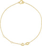 14K Gold Initial A Script Bracelet - Yellow Gold