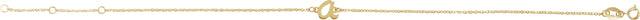 14K Gold Initial A Script Bracelet - Yellow Gold - view 2