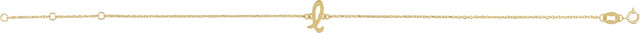 14K Gold Initial L Script Bracelet - Yellow Gold - view 2