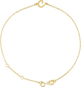14K Gold Initial C Script Bracelet - Yellow Gold