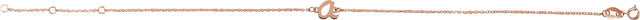 14K Gold Initial A Script Bracelet - Rose Gold - view 3