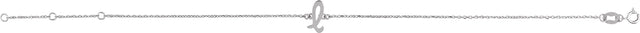 14K Gold Initial L Script Bracelet - White Gold - view 2