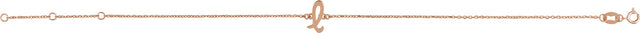 14K Gold Initial L Script Bracelet - Rose Gold - view 3