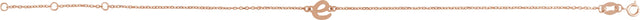 14K Gold Initial E Script Bracelet - Rose Gold - view 3