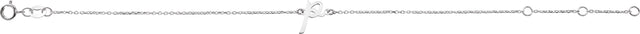 Platinum Initial P Script Bracelet - view 3