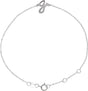 Platinum Initial G Script Bracelet