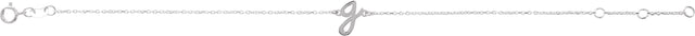 Platinum Initial G Script Bracelet - view 3