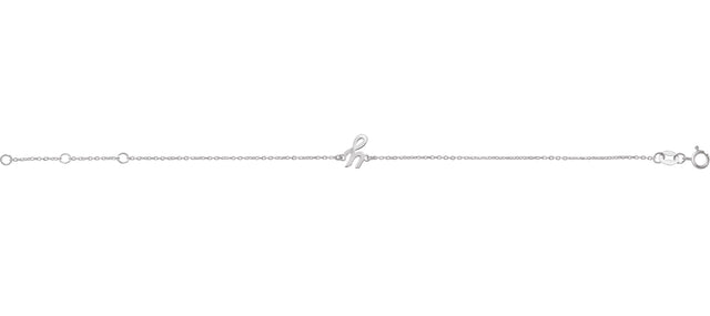 Platinum Initial Y Script Bracelet - view 3