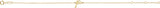 14K Gold Initial P Script Bracelet - Yellow Gold - view 2