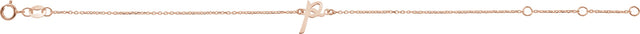 14K Gold Initial P Script Bracelet - Rose Gold - view 3