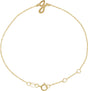 14K Gold Initial G Script Bracelet - Yellow Gold