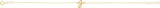 14K Gold Initial G Script Bracelet - Yellow Gold - view 2