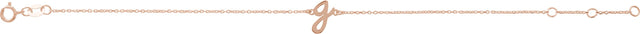 14K Gold Initial G Script Bracelet - Rose Gold - view 3