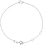 14K Gold Initial R Script Bracelet - White Gold