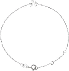 Platinum Initial R Script Bracelet