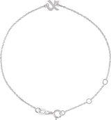 Platinum Initial X Script Bracelet