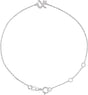 Platinum Initial X Script Bracelet